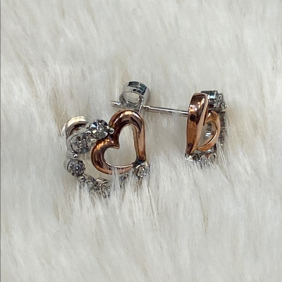 Heart Diamond Earrings - Picture 2 of 5